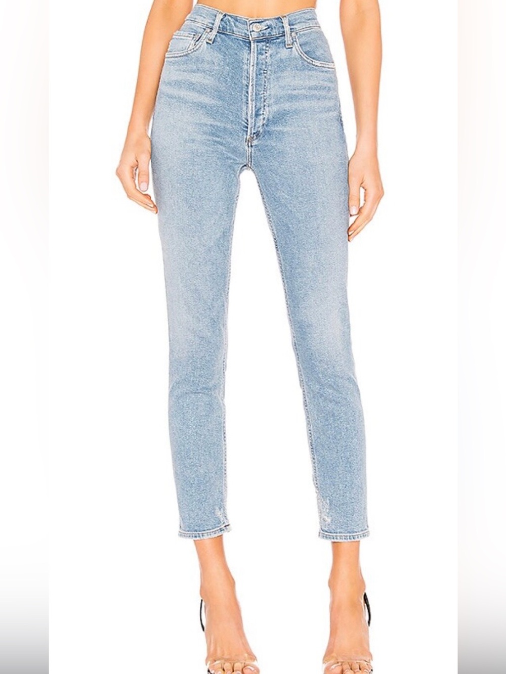 AGOLDE Nico High Rise Slim Straight Cropped Jeans Size 27 in Embark A093D-1256